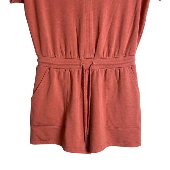 Athleta light orange fleece romper. Size xs - Picture 7 of 8
